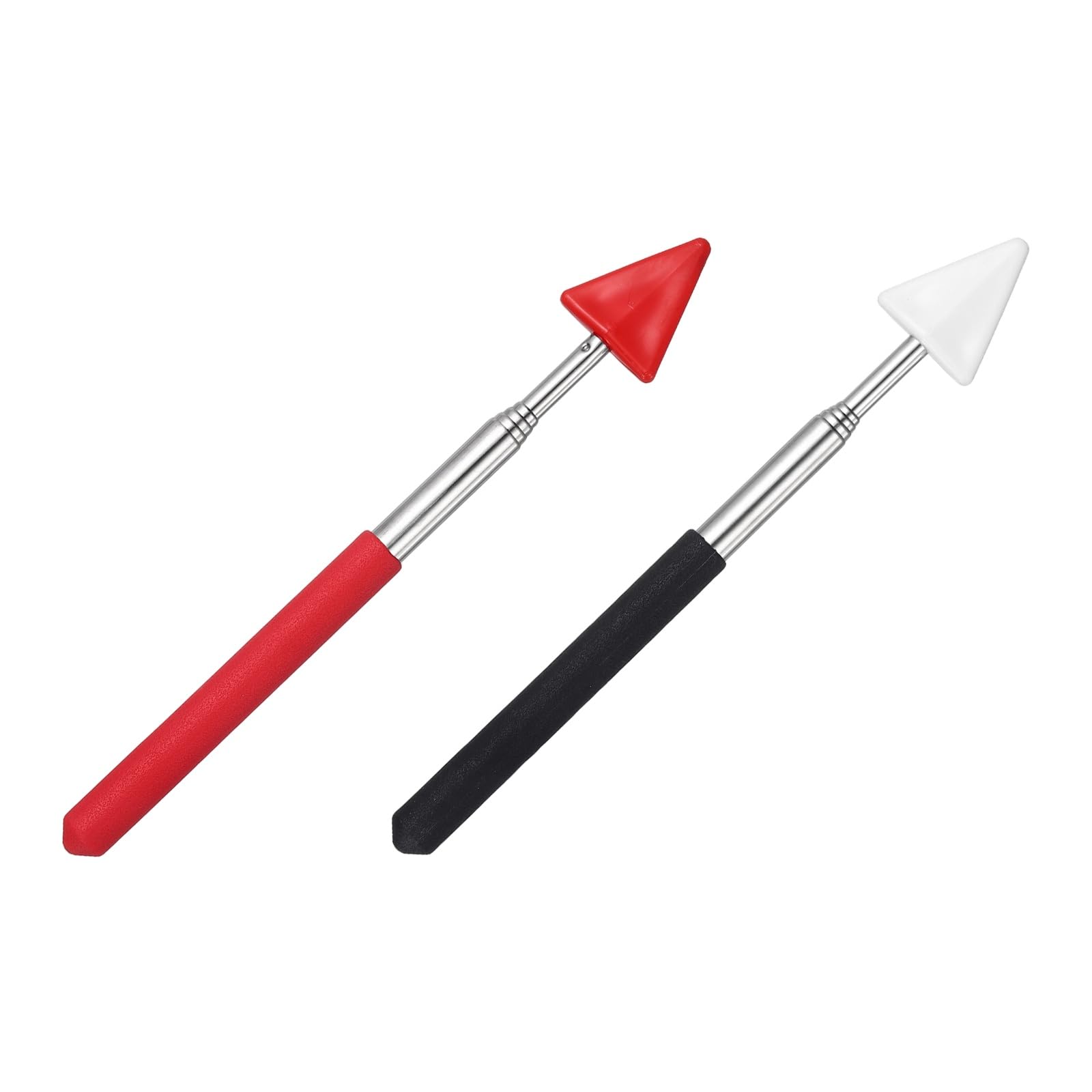 PATIKIL 2 PCS Pointer Finger Stick, Teacher Finger Pointer Stick Retractable Whiteboard Hand Presenters Extendable Telescopic for Classroom Teachers Reading Study Arrow, Black, Red