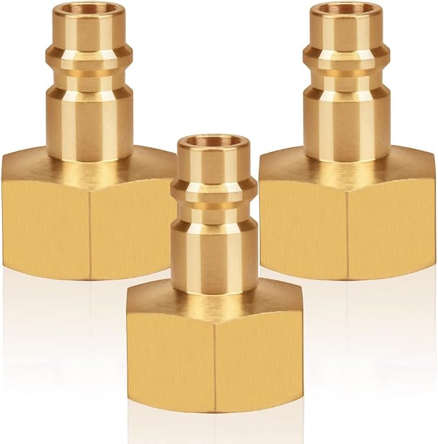 3pcs Air Line Connectors Euro Airline Hose Compressor Fittings 1/2" BSP Air Coupler and Plug Kit Couplings Connector Male