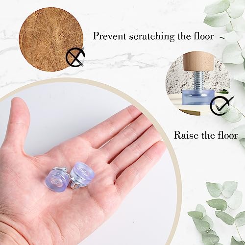 SPDYCESS 16pcs M6 Transparent Adjustable Leveling Feet, Height Adjustable Feet, Furniture Levelers with T-Nuts - Image 4