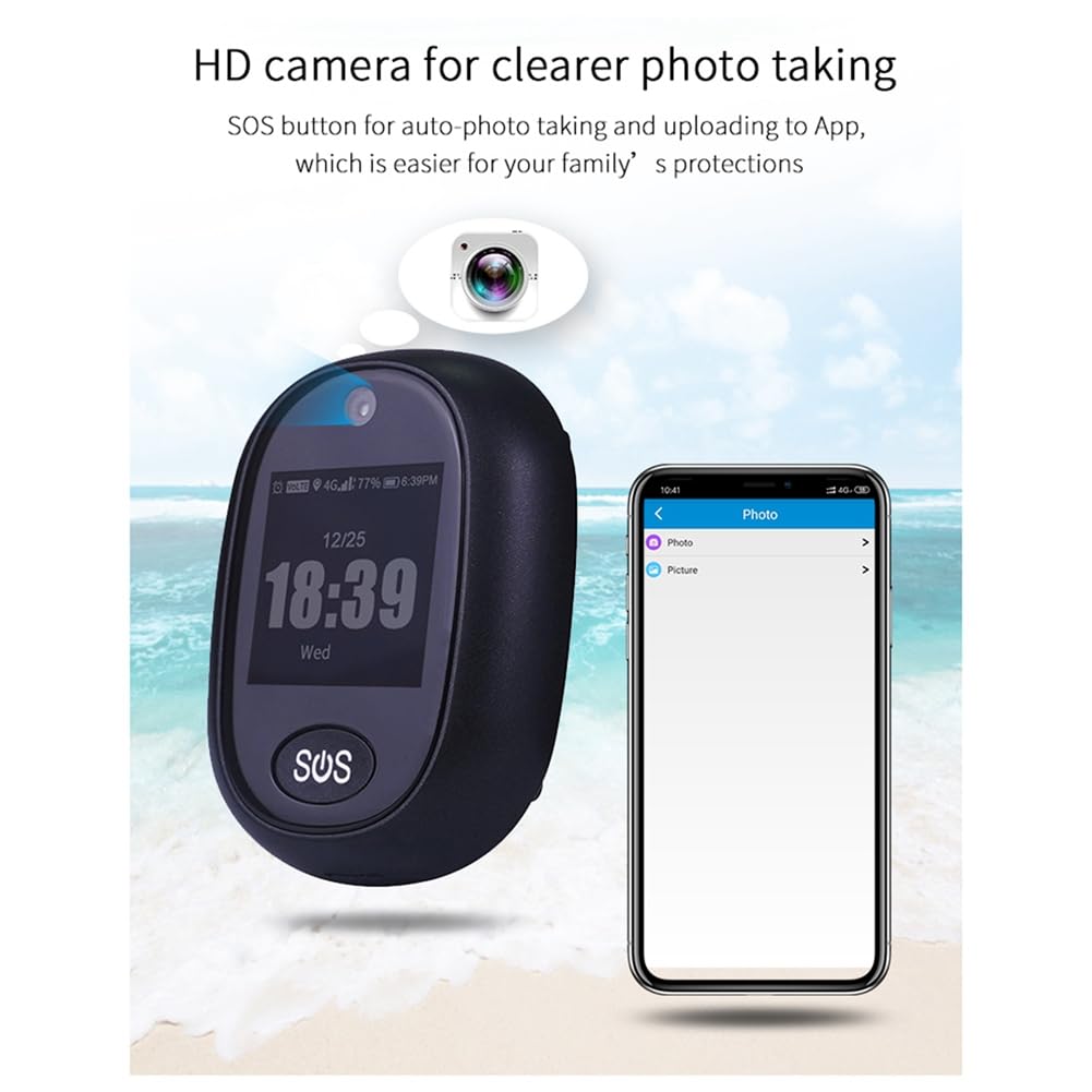 2X Colgante de Seguimiento GPS 4G V45 para NiñOs Mayores Mini GPS Rastreador Personal Alarma Reloj Parlante una Prueba de Agua (Rojo)