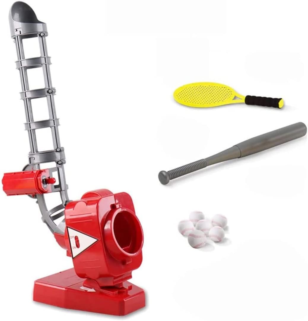 HUALUWANG Tennis Ball Machine for Kid, 2 in 1 Automatic Baseball Pitching Machines, Portable Tennis Ball Launcher, Adjustable Launcher Throwing Machine : Sports & Outdoors