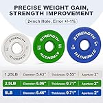 Olympic Rubber Bumper Weight Set - 2 Inch Barbell Plates for Home Gym Strength Training - Image 4