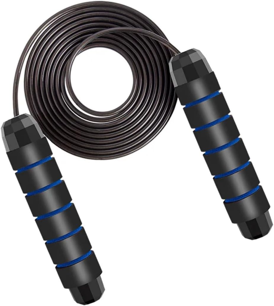 Adjustable Jump Rope for Fitness – Tangle-Free Speed Rope with Comfortable Foam Handles Detachable Metal Bar for Cardio, Weight Loss, Training & Home Workouts - Image 2
