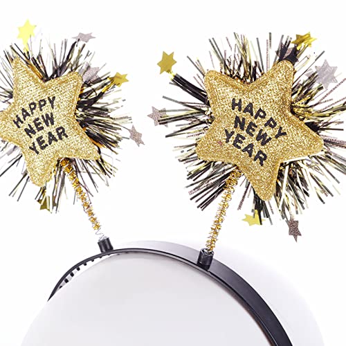 Happy New Year Headband Tiara 2025 New Year Eve Hair Hoop Headdress Hair Accessories Holiday Party Supplies Favors - Image 3