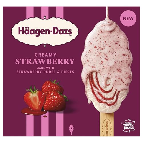 Helado Häagen-Dazs Multipack Bombones Creamy Strawberry, 3x80 ml