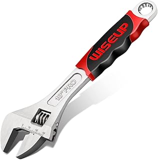 WISEUP Professional 10-Inch Adjustable Wrench (Cr-V Forged Industrial Grade)