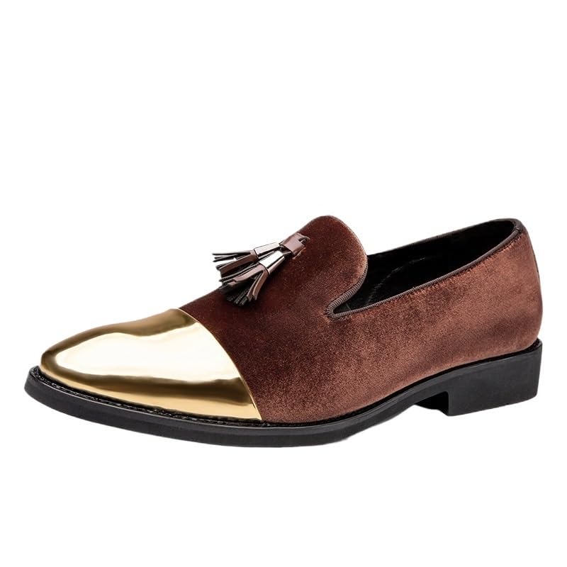 Men's Slip-On Oxford Dress Shoes, Classic Business Formal Shoes with Tassel, Luxury Wedding Office Shoes for Men, Fashion Elegant Design