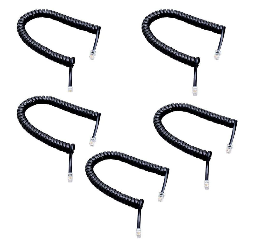 Linketel Telephone Handset Phone Extension Cord Curly Coil Line Cable