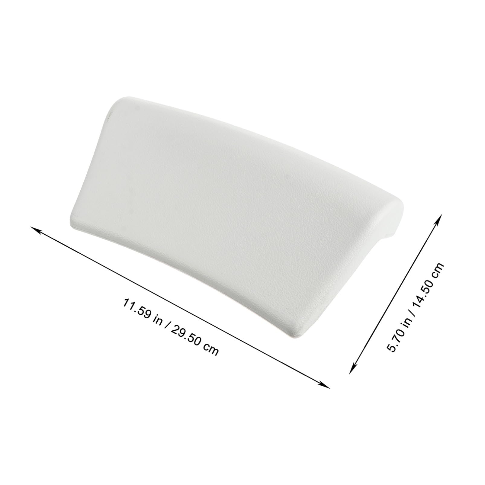 POPETPOP Cuscino da Vasca da Bagno in Pu Design a Ventosa per Fissaggio Facile, Confortevole e Funzionale, Adatto per Uso Domestico in Bagno Bianco