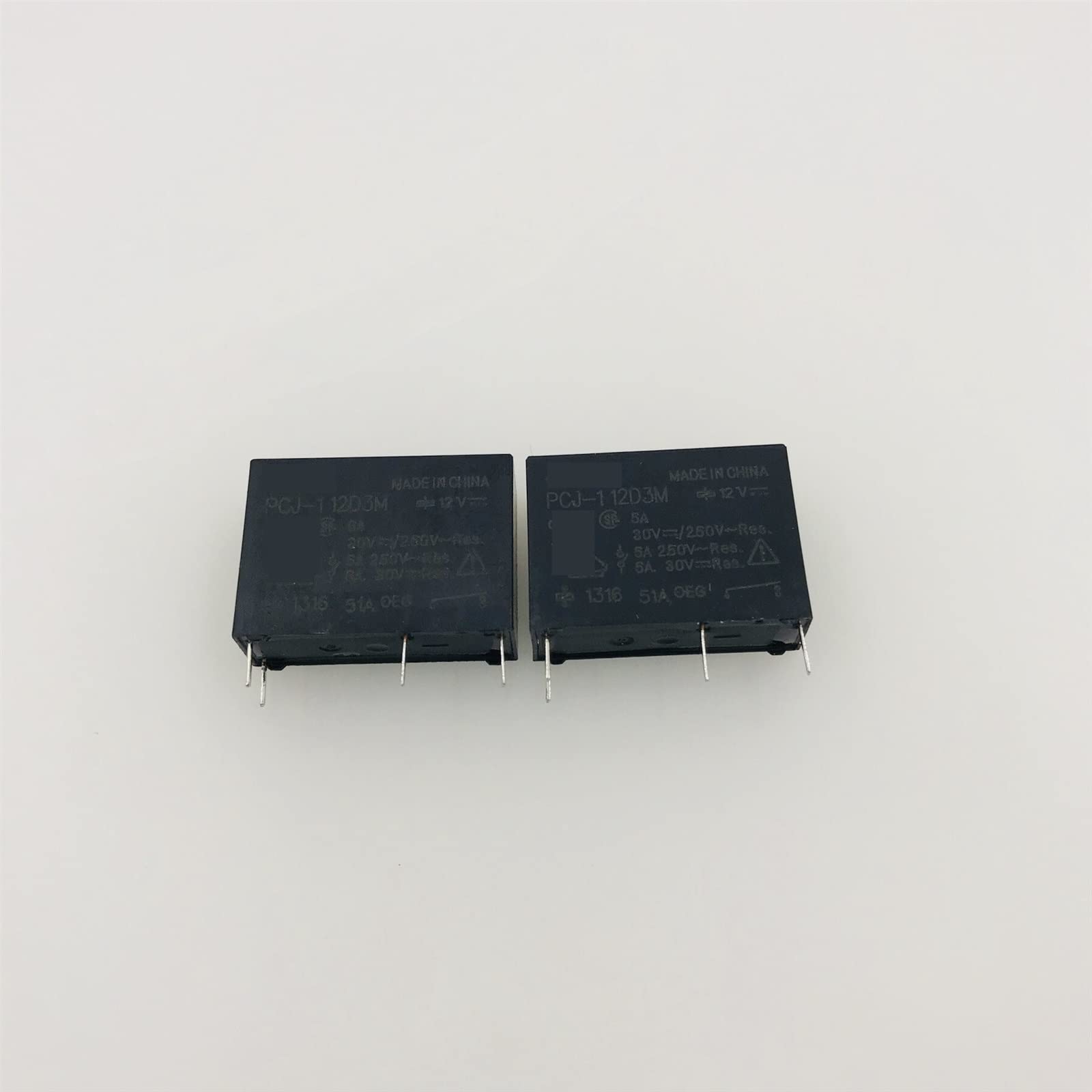 QRUYHBAJU 10Pcs Power Relay PCJ-112D3M 12VDC PCJ-124D3M 24VDC 5A 12V 24V 4PINS(PCJ-112D3M 12VDC)