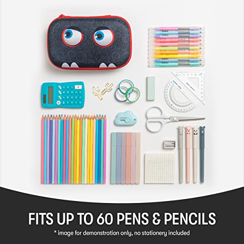 Image of ZIPIT Wildlings Pencil Box for Kids, Large Capacity Cute Pencil Case for School, Stationery Organizer Box, Black