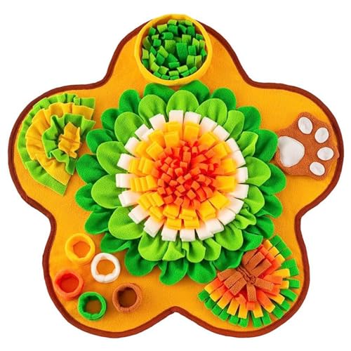 犬 知育玩具 おもちゃ ノーズワークマット 花形 餌入れ おやつ隠し 早食い防止