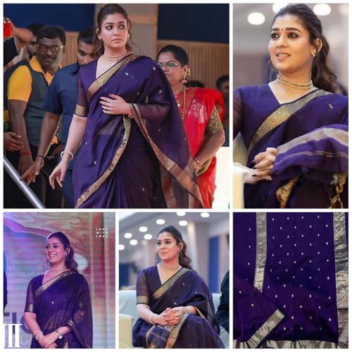 Orbexa purple silk navratri saree – image 7