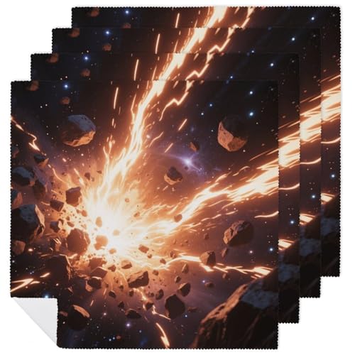 Servilletas de tela Stormy Space lavables y decorativas miniatura 1