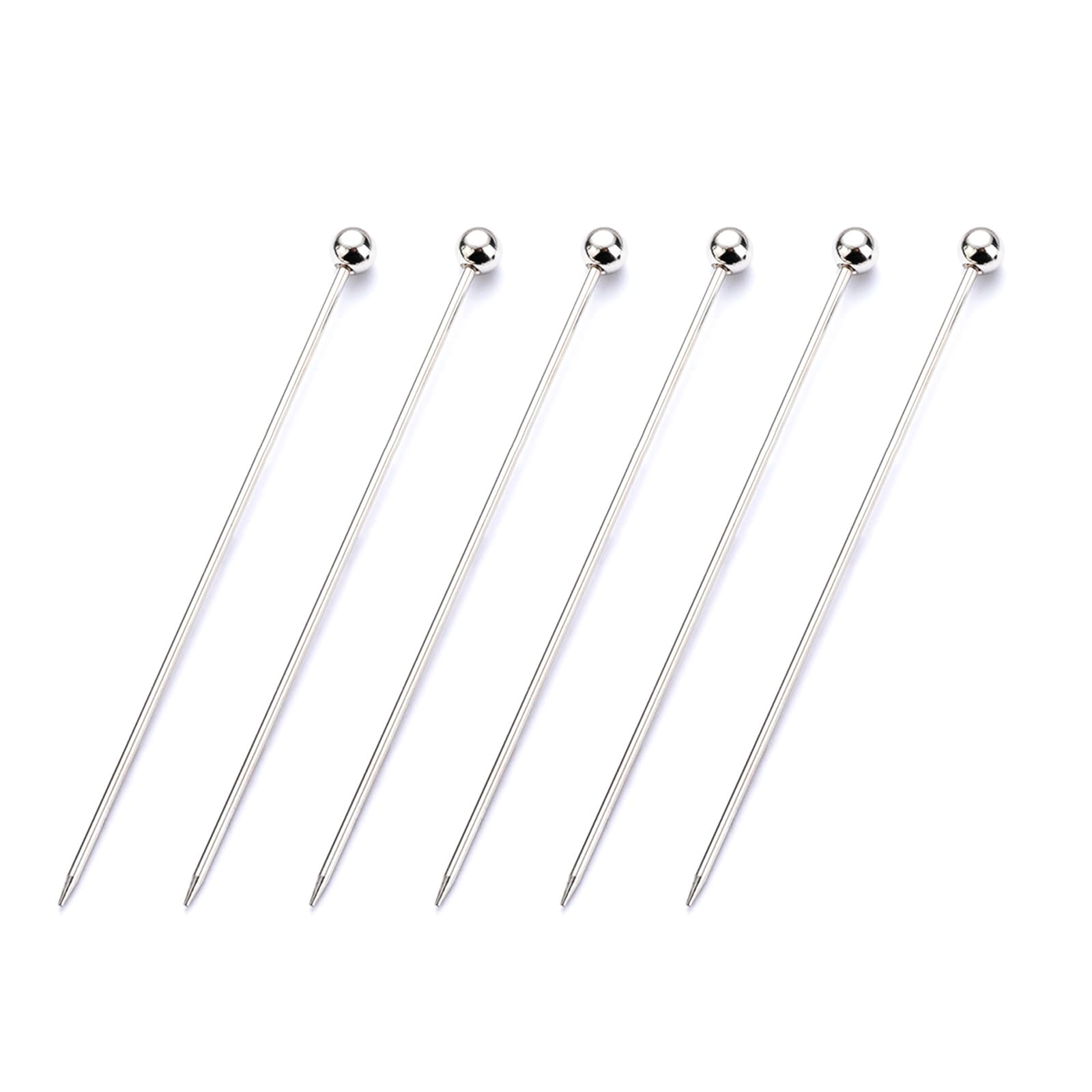 Maxtonser 6Pcs Stainless Steels Reusable Cake Testing Needle Stick Reusable Cake Probes for Baking Doneness Easy to Use