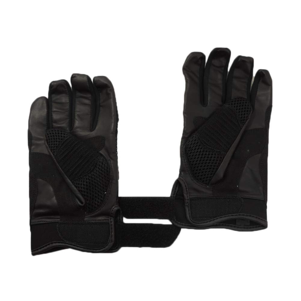 Shaf International Biker Motorcycle Black Mesh Mechanics Glove Medium