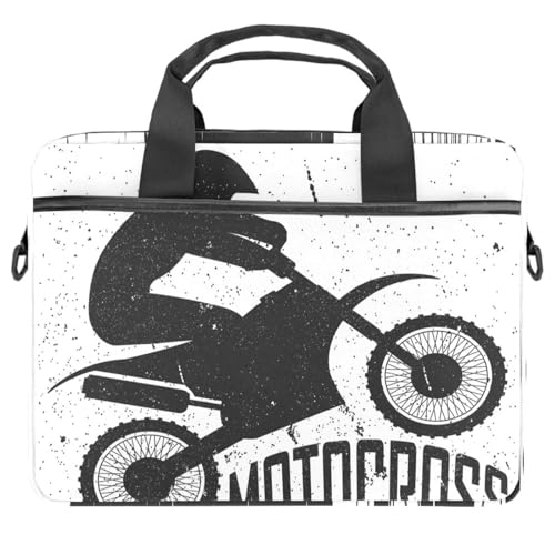 Sacoche PC portable 13,3 pouces motif motocross multicolore, mallette ordinateur 14 pouces
