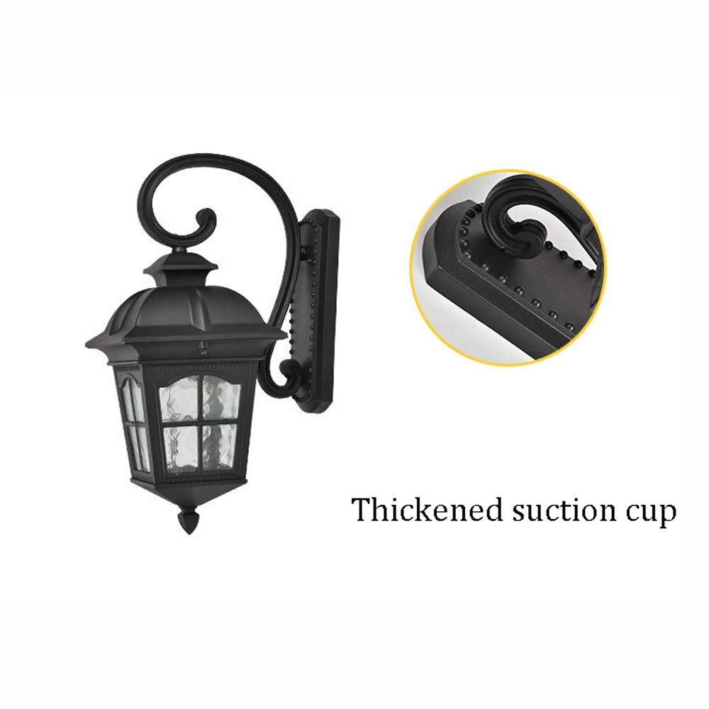 Kinkiet Victoria Outdoor Wodoodporny aluminiowy kinkiet Patio Oświetlenie ogrodowe Balkon Korytarz Alejka Szklana lampa ścienna E27 Do wewnątrz i na zewnątrz - Mosiądz (czarny)