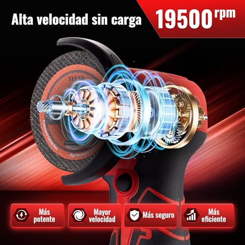 Amoladora angular TEENO 76mm inalámbrica ideal para proyectos de bricolaje 5