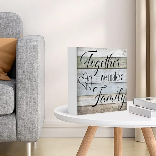 Box-Sign-Wood-Block-Sign-Quote-Sign-Together-We-Make-A-Family-Home-Decor-Wall-Hanging-Box-Sign-Tabletop-Home-Decor-Office-Desk-Block-Plaque-Wood-Box-Cubicle-Accessories-Organizers-Decor Box Sign Wood Block Sign Quote Sign Together We Make A Family Home Decor Wall Hanging Box Sign Tabletop Home Decor Office Desk Block Plaque Wood Box Cubicle Accessories Organizers Decor