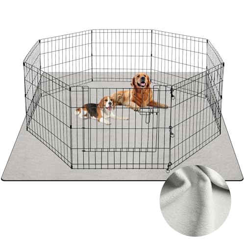 Image of 72 inch x 72 inch Washable Dog Pee Pads Reusable Non-Slip - Puppy Pads Indoor Potty Training Leakproof, Whelping Pad for Floor, Bed, Crate, Cadges, Playpen, Couch Waterproof, Light Grey