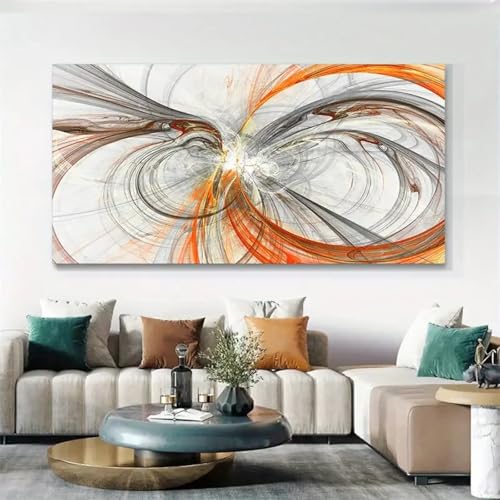 Art abstrait géométrique spatial pour décorer un salon moderne avec une toile salon 50x100cm