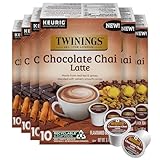 Picture of NEW Twinings Chocolate Chai Latte Tea 60 K-Cup Pods for Keurig, 10 Count (Pack of 6), Velvety Smooth Cocoa with Real Spiced Tea, Caffeinated, Enjoy Hot or Iced