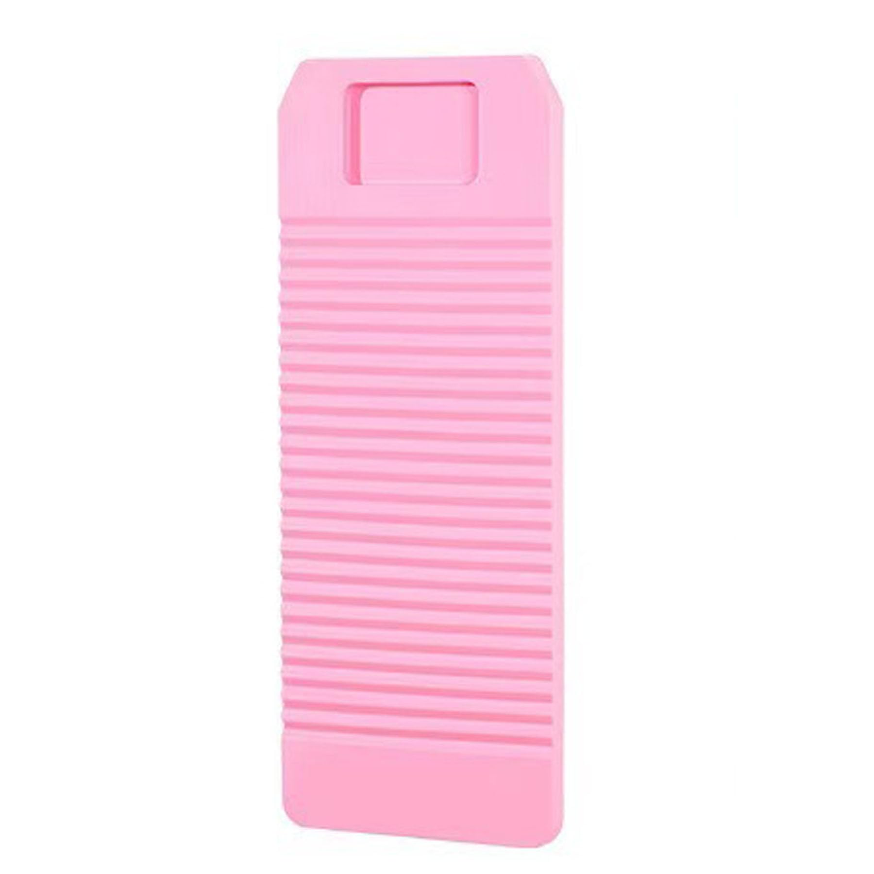 Non-Slip Laundry Washing Board Plastic Washboard Hand Laundry Board, Anti-Slip Manual Scrubbing Pad Portable Washing Tool for Sink Dorm (Pink)