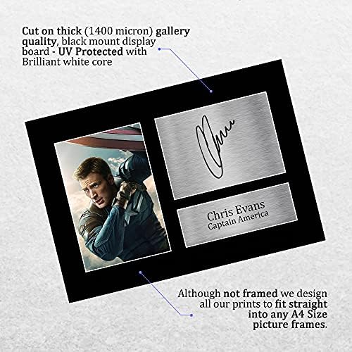 HWC Trading Chris Evans Signed A4 Printed Autograph Captain America The Avengers Print Photo Picture Display