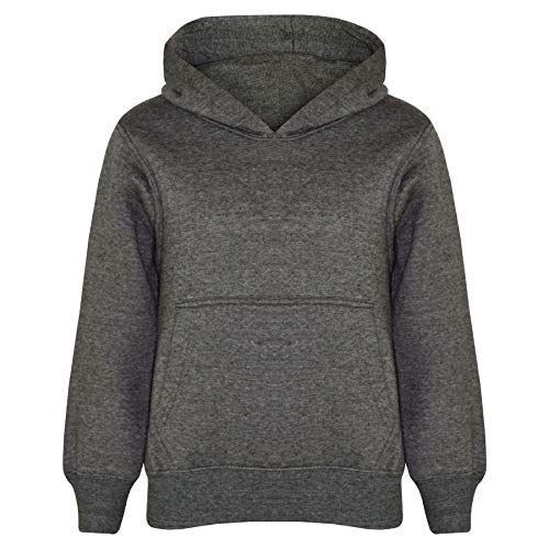Sweat-shirt uni tie dye enfants pull chemise gris anthracite confortable 3-4 ans