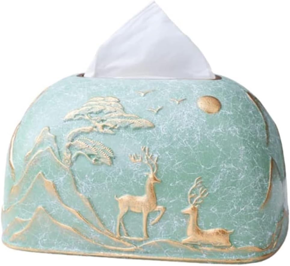 Toilet Paper Dispenser Modern Minimalist Tissue Box Cover Creative Ceramic Tissue Box Holders For Home Restaurant Desktop Tissue Holders Toilet Tissue Holder for Bathroom ( Color : B , Size : One Size