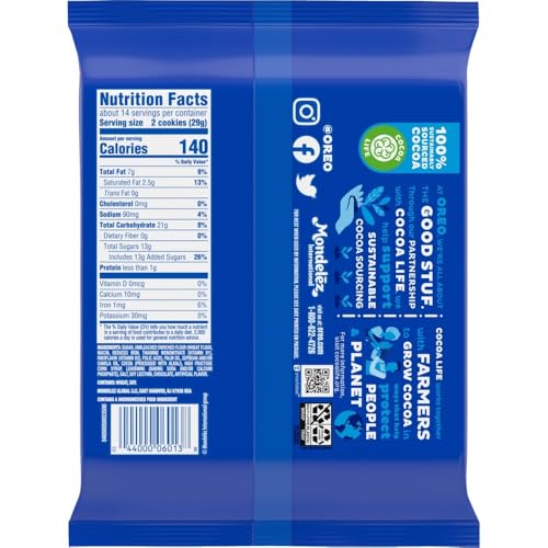 Image of OREO Double Stuf Chocolate Sandwich Cookies, 12-14.03 oz Packs