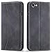 kompatibel mit günstig Kaufen-OKZone Kompatibel mit iPhone 6S / iPhone 6 (4,7 Zoll) Hülle, Magnet Leder Tasche Handyhülle, Kartenfächer Schutzhülle, [Premium PU Leder] Flip Klappbare Stoßfeste Magnetische Standfunktion (Schwarz)