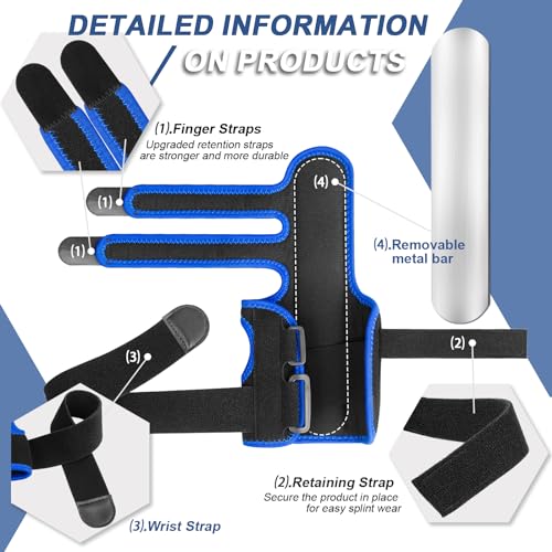 TISMOD for Trigger Finger Splint Support Brace : Immobilizing and Treating the Middle, Index, little or Ring Finger, Hand Splint Brace-Treating Hand Fractures, Arthritis, Mallet Finger or Metacarpal Fractures (Right Hand) - Image 3