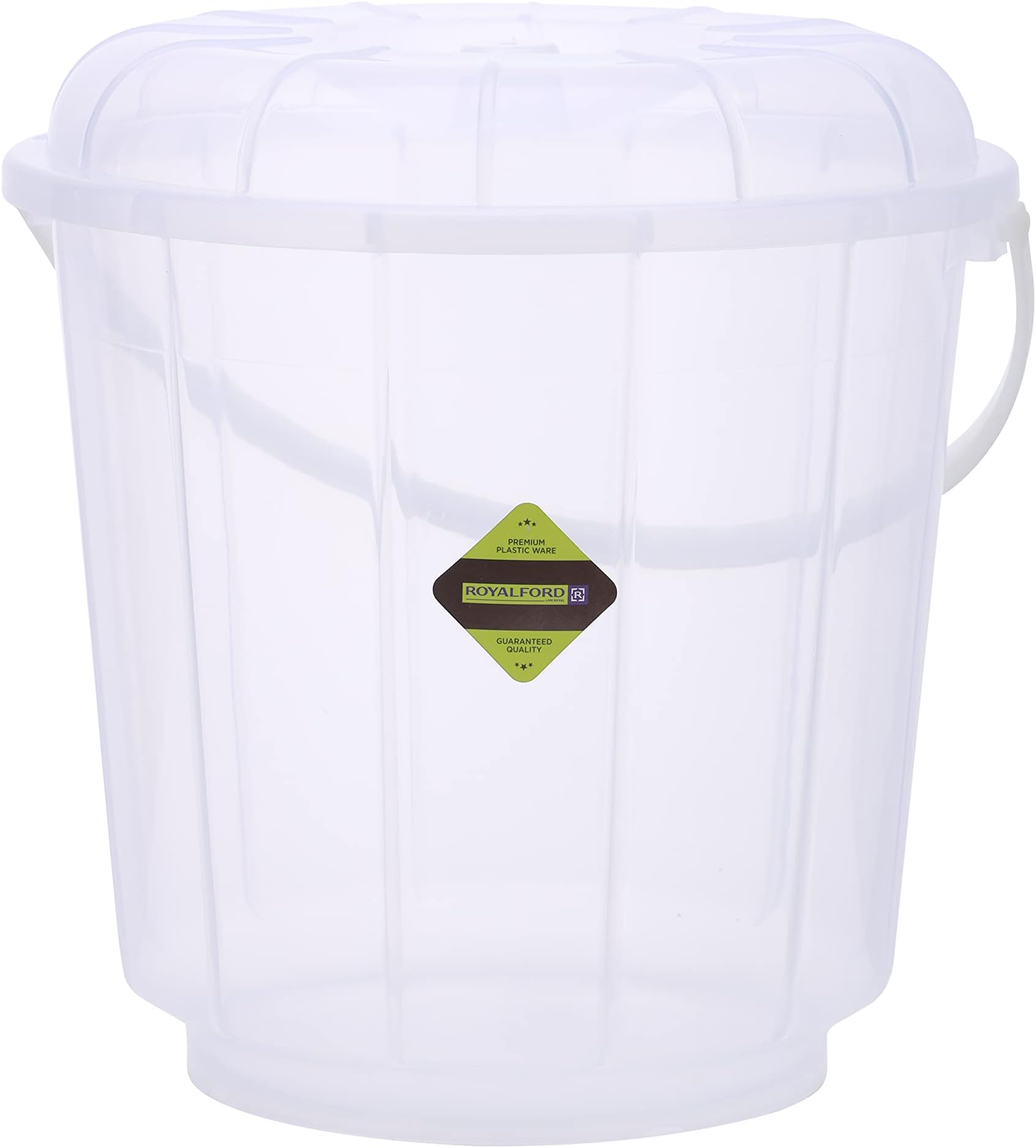 Royalford 17Ltr Transparent Bucket With Lid1X24