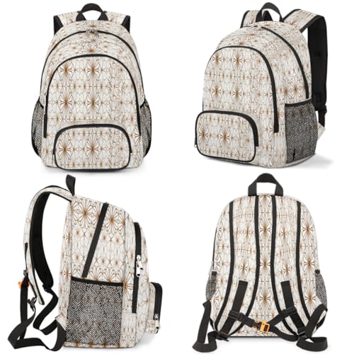 Sac à dos géométrique de grande capacité pour ordinateur et école
