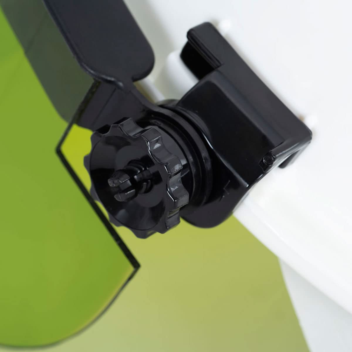 Sellstrom Arc Flash Face Shield Window with Dielectric Adapter Bracket and Hard Hat Combination, Uncoated, White with Black Visor, S31223