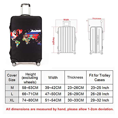 image for Madifennina Spandex Travel Luggage Protector Suitcase Cover Fit 23-32 
