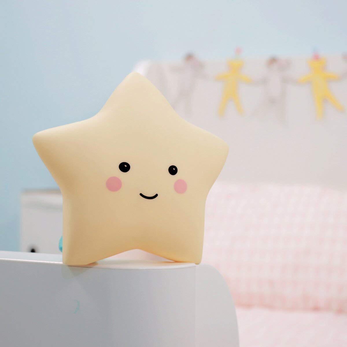 Reer lumilu Sweet Dreams Star, słodka lampka nocna z gwiazdami, wspaniały prezent na chrzest, prezent urodzinowy dla chłopców i dziewczynek, żółty, 52265