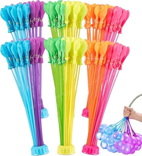 MOMENT Water Balloons Toys for Kids (111pcs/bag) Colorful Rapid-Filling Self-Sealing Easy Fill for Outdoor Family Party Friends Children Summer Fun for Beach & Pool Games