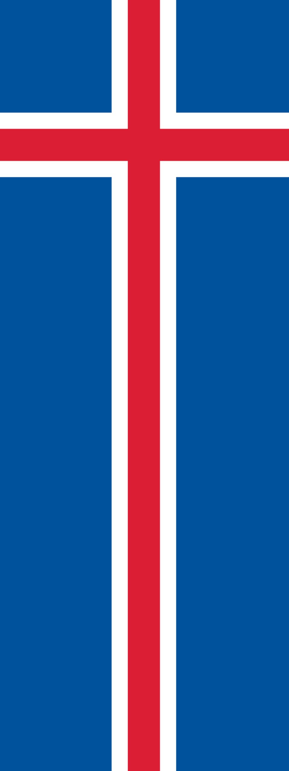 Grand drapeau Islande portrait 6m2 pavillon vertical 400 x 150 cm