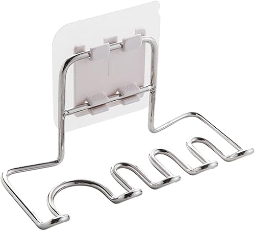 Soporte para cepillo de dientes y pasta de dientes, soporte de pared de acero inoxidable, diseño elegante, no necesita clavos para el baño