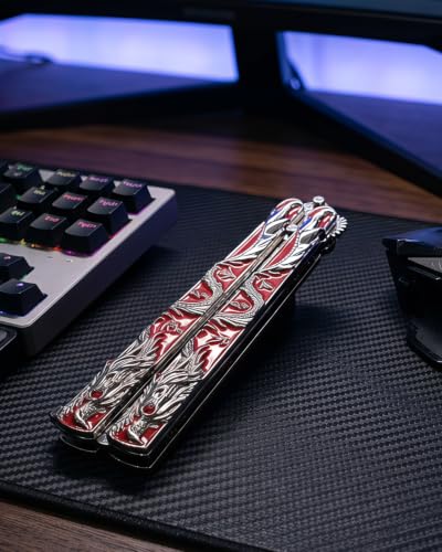 Peines metálicos Dragon rojo Butterfly Dragon Desk Fidget miniatura 7