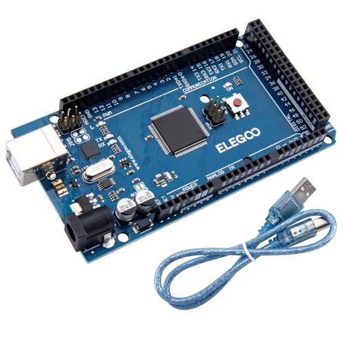 ELEGOO Carte Mega R3 ATmega modÃ¨le de 2560 et de 16U2 Board Bleu avec CÃ¢ble USB Compatible avec Les projets Arduino IDE Conforme RoHS(Bleu)