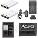 2 LI-42B Batteries for Olympus Camera + Car / Home Charger + Acuvar Battery Pouch for FE-320, FE-340, FE-350, FE-360, FE-3000, FE-3010, FE-4000, FE-4010, FE-4030, FE-5000 Camera and other models