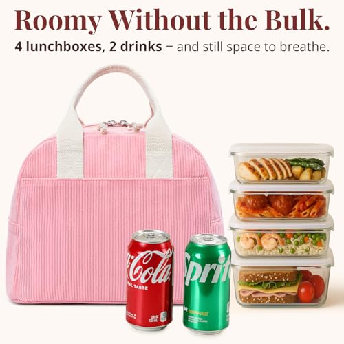Image of LOVELYWIND Lunch Box for Women Cute Lunch Bags for Women Lunch Tote Bags Reusable Insulated Lunch Box Large Capacity Reusable Insulated Cooler for Work or Travel Gifts or Beach