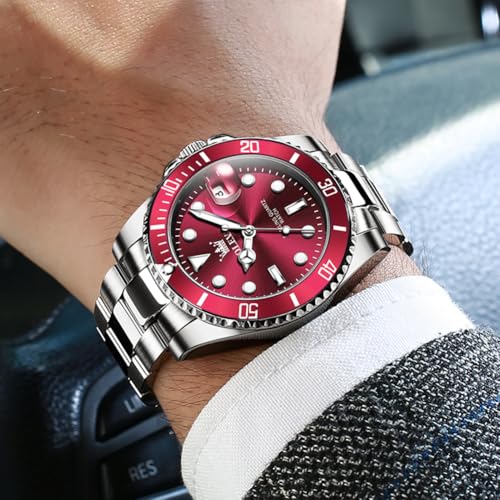 Image of OLEVS Watches for Men Quartz Fashion Business Waterproof Analog Stainless Date Week Diamond Luminous Mens Watch