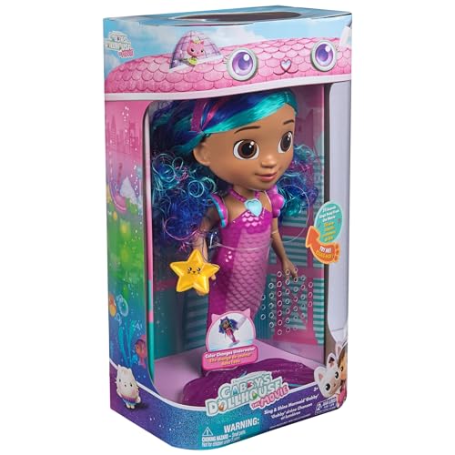 Gabby's Dollhouse The Movie, Sing & Shine Mermaid Gabby Doll Toy - image 7