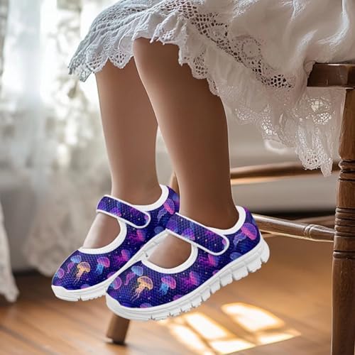 BIGCARJOB Girls Mary Janes Shoes for School Party Dance Sneakers Slip-on Mary Janes Shoes for Toddle Girls Cute Ballet Dress Shoes2