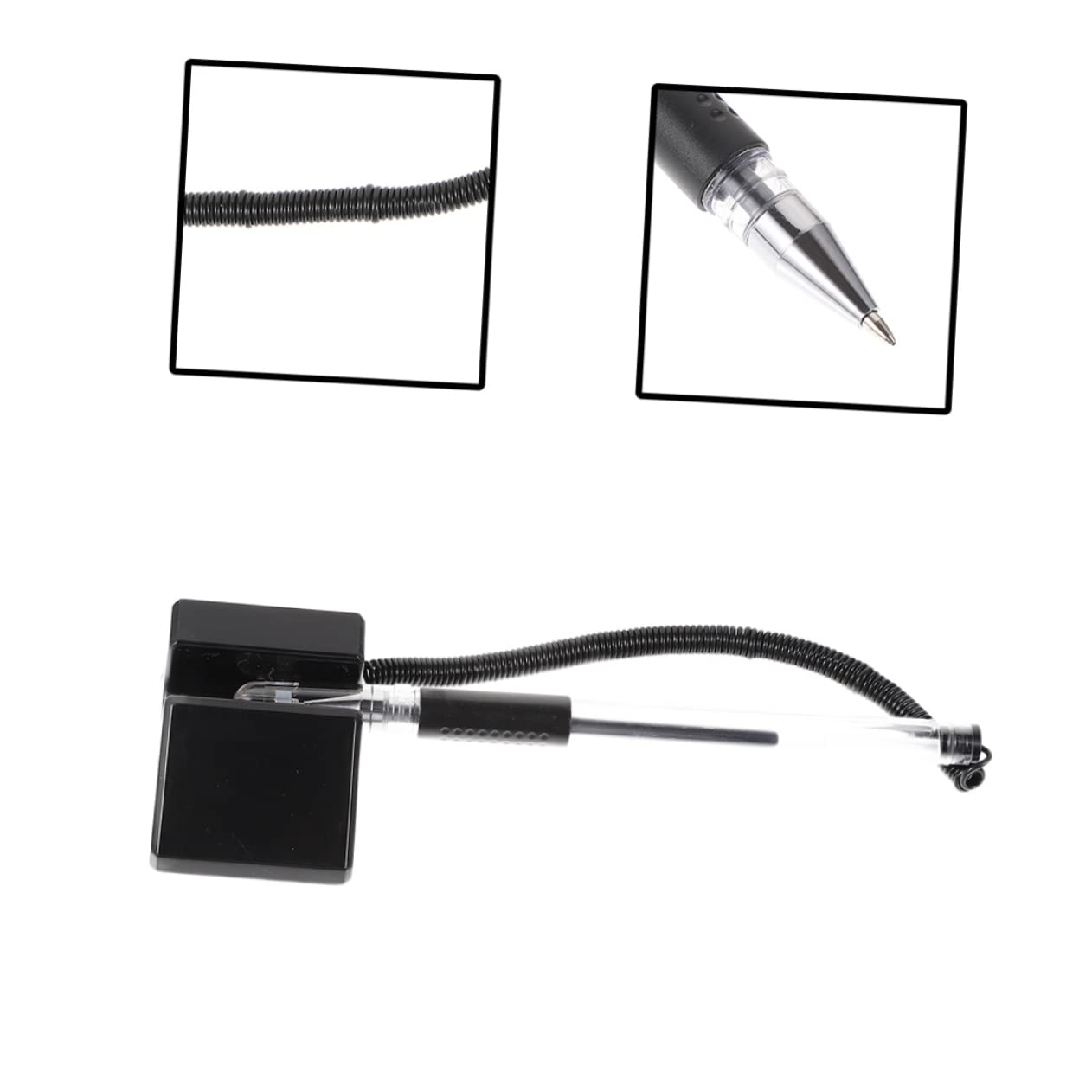 Homoyoyo 5 Set Penne Banco Con Gel Nero Per Ufficio Scrivania Reception Impugnatura Confortevole E Scrittura Per Pubblici Come Banche E Ospedali 4 Pezzi*5